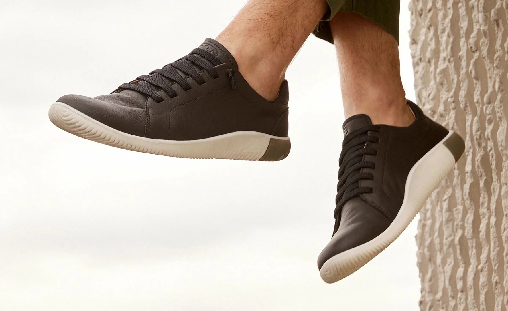 Men's KNX Leather Sneaker | Black/Star White - Image 7