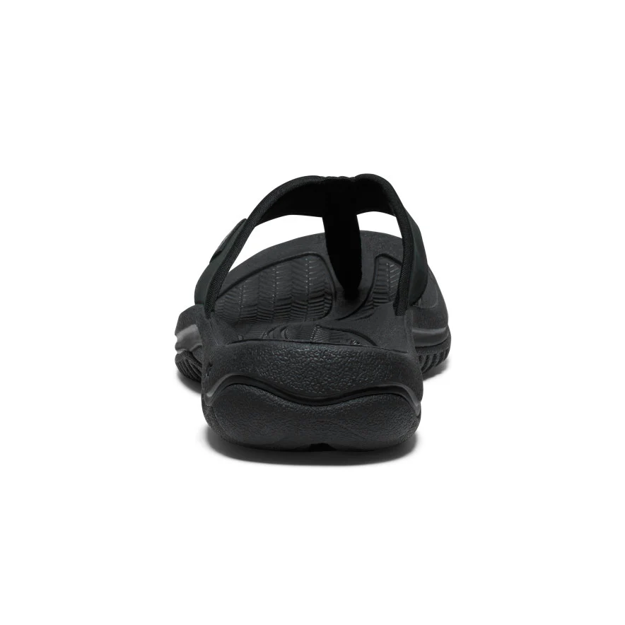 Men's Kona Leather Flip-Flop  |  Black/Steel Grey - Image 5