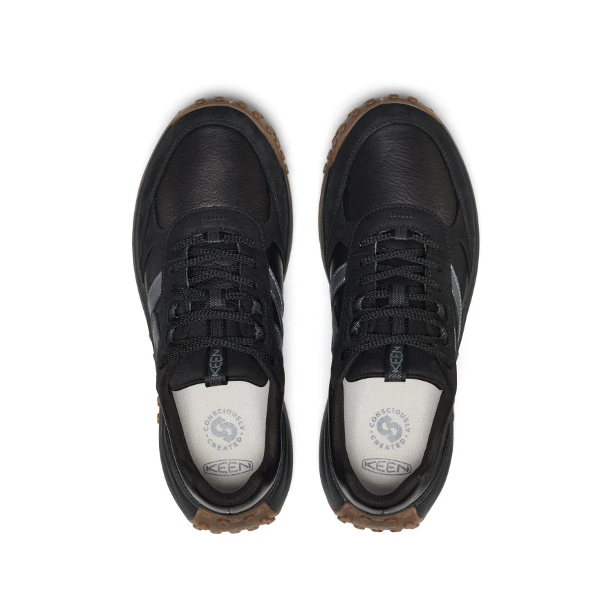 Men's KS86 Leather Sneaker  |  Black - Image 4