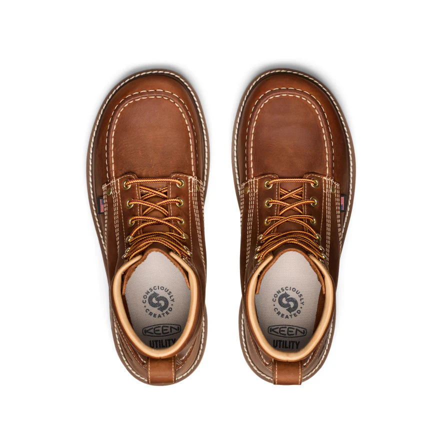 Men's Liberty 6" Boot (Soft Toe)  |  Leather Brown/Birch - Image 4