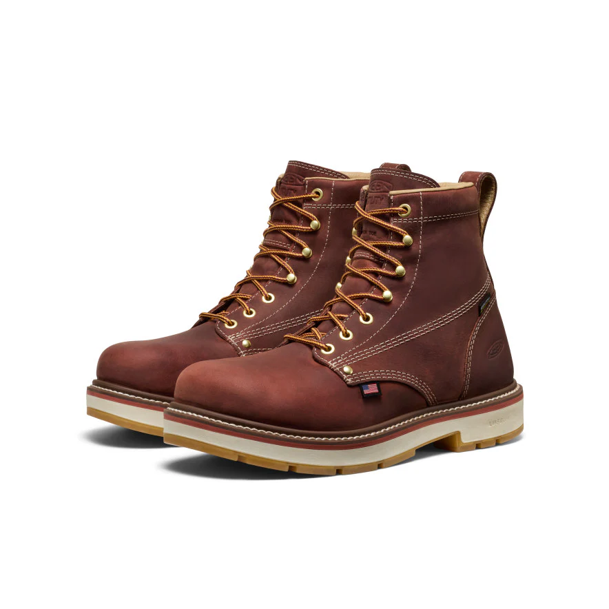 Men's Liberty 6" Waterproof 90° Heel Boot (Carbon Toe) | Bombay Brown/Gum - Image 2