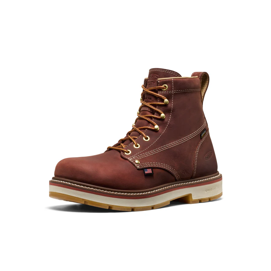 Men's Liberty 6" Waterproof 90° Heel Boot (Carbon Toe) | Bombay Brown/Gum - Image 3