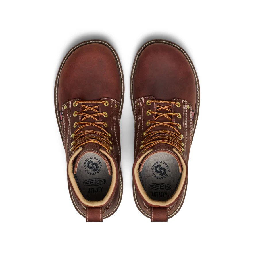 Men's Liberty 6" Waterproof 90° Heel Boot (Carbon Toe) | Bombay Brown/Gum - Image 4