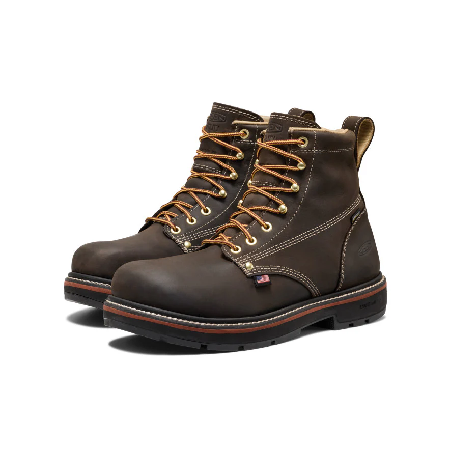 Men's Liberty 6" Waterproof 90° Heel Boot (Carbon Toe)  |  Coffee Bean/Black - Image 2