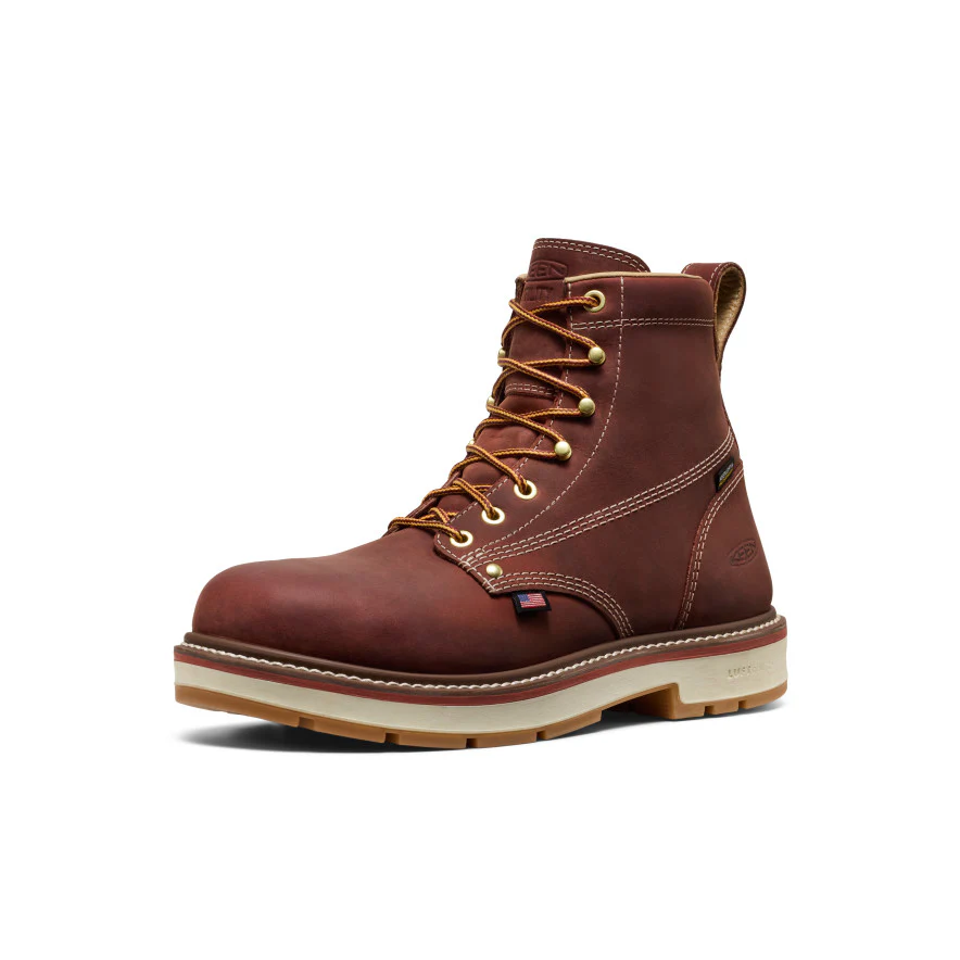 Men's Liberty 6" Waterproof 90° Heel Boot (Soft Toe) | Bombay Brown/Gum - Image 3