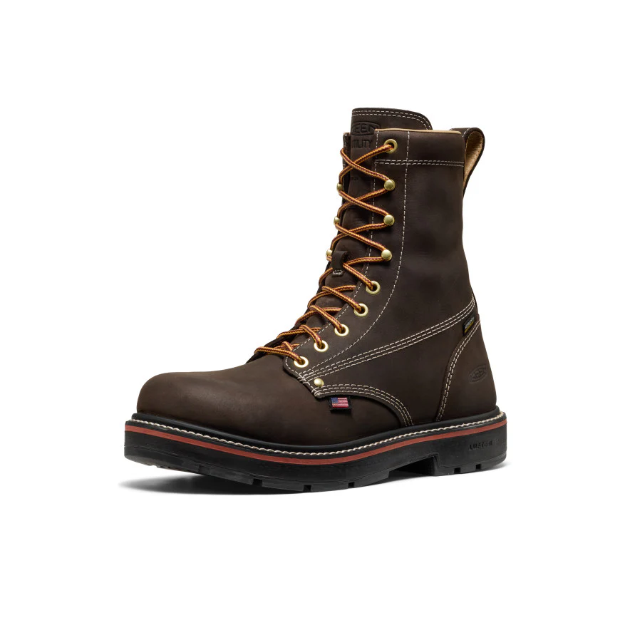 Men's Liberty 8" Waterproof 90° Heel Boot (Carbon Toe)  |  Coffee Bean/Black - Image 3