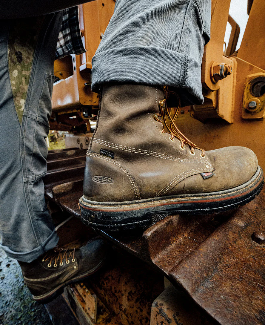 Men's Liberty 8" Waterproof 90° Heel Boot (Carbon Toe)  |  Coffee Bean/Black - Image 8