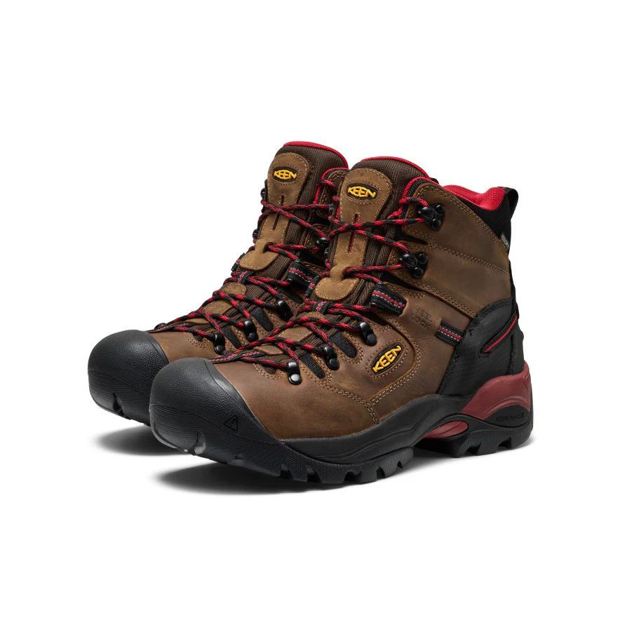 Men's Pittsburgh Energy 6" Waterproof Boot (Carbon Toe)  |  Bison/Black - Image 2