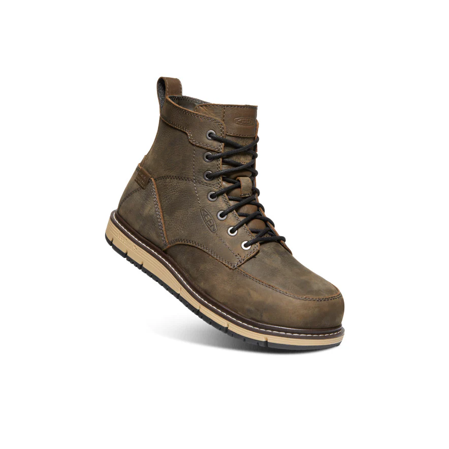 Men's San Jose 6" Waterproof Boot (Aluminum Toe)  |  Cascade Brown/Black - Image 3