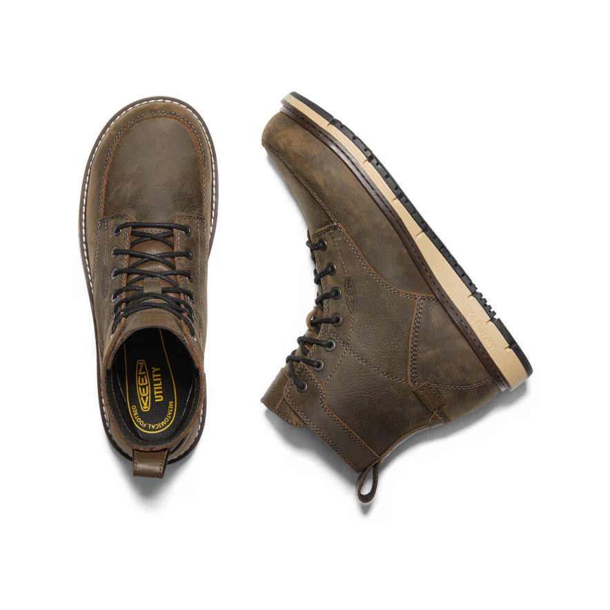 Men's San Jose 6" Waterproof Boot (Aluminum Toe)  |  Cascade Brown/Black - Image 4