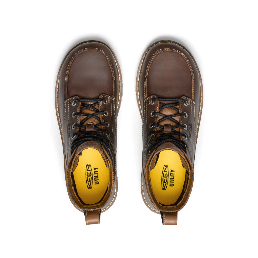 Men's San Jose 6" Waterproof 90° Heel Boot (Aluminum Toe)  |  Bison/Black - Image 4