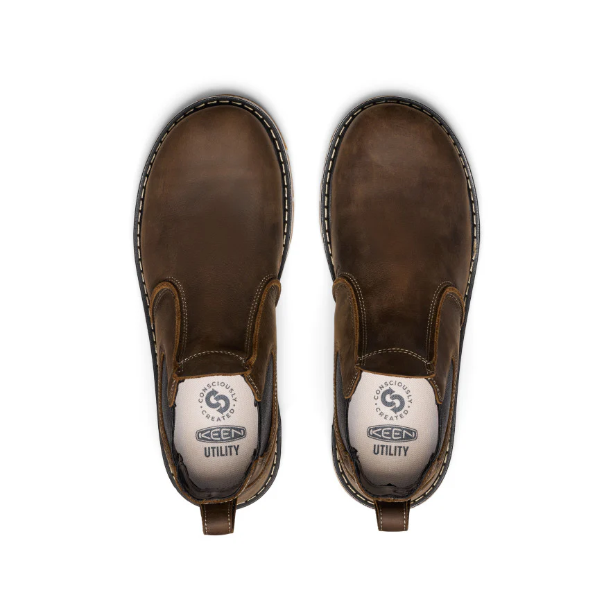 Men's San Jose Chelsea 90° Heel Boot (Aluminum Toe) | Cascade Brown/Gum - Image 4
