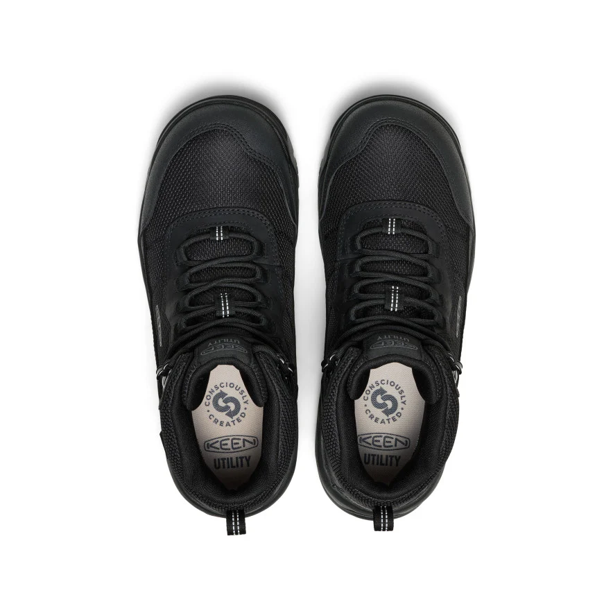 Men's Skokie Waterproof Work Boot (Soft Toe)  |  Black/Black - Image 4