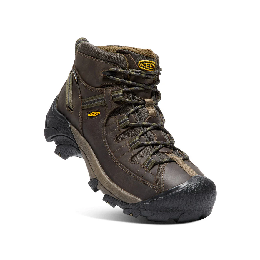Men's Targhee II Waterproof Mid Wide  |  Canteen/Dark Olive - Image 3