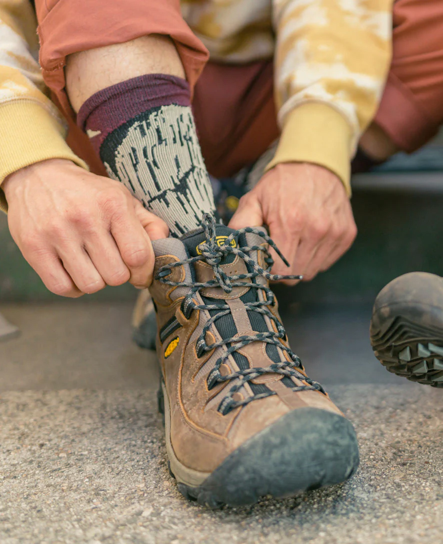 Men's Targhee II Waterproof Mid Wide  |  Shitake/Brindle - Image 7