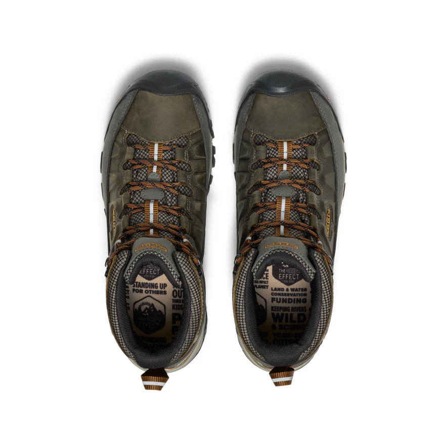Men's Targhee III Waterproof Mid Wide | Black Olive/Golden Brown - Image 4