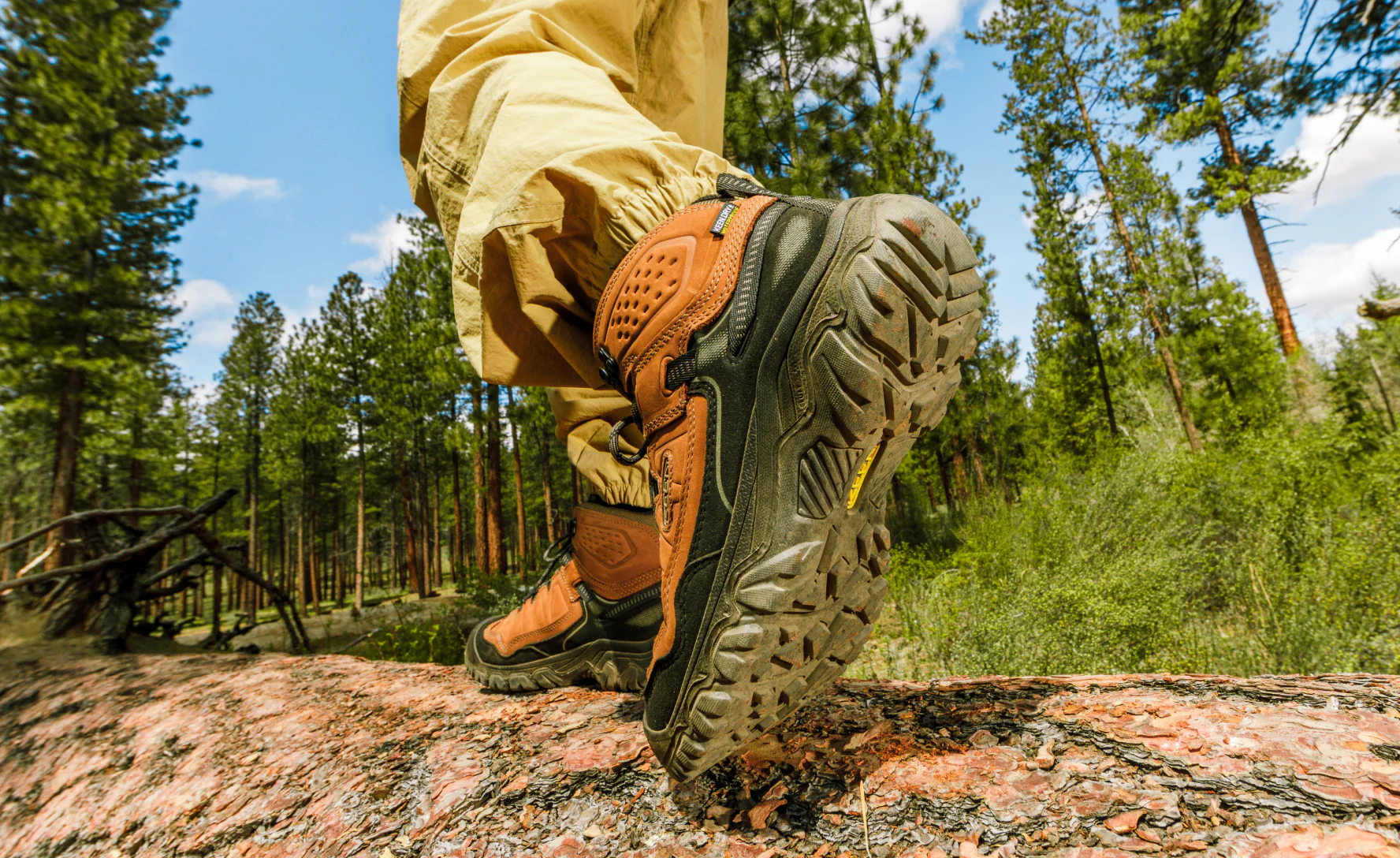 Men's Targhee IV Waterproof Hiking Boot  |  Coyote/Gold Flame - Image 7