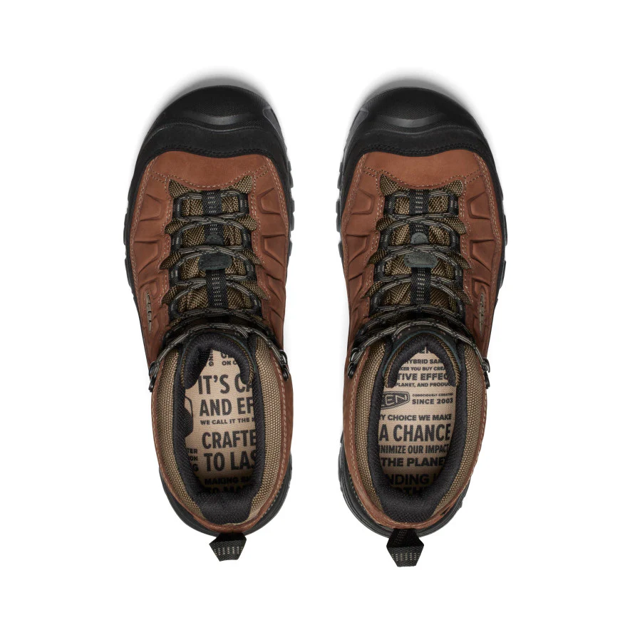 Men's Targhee IV Wide Waterproof Hiking Boot | Bison/Black - Image 4