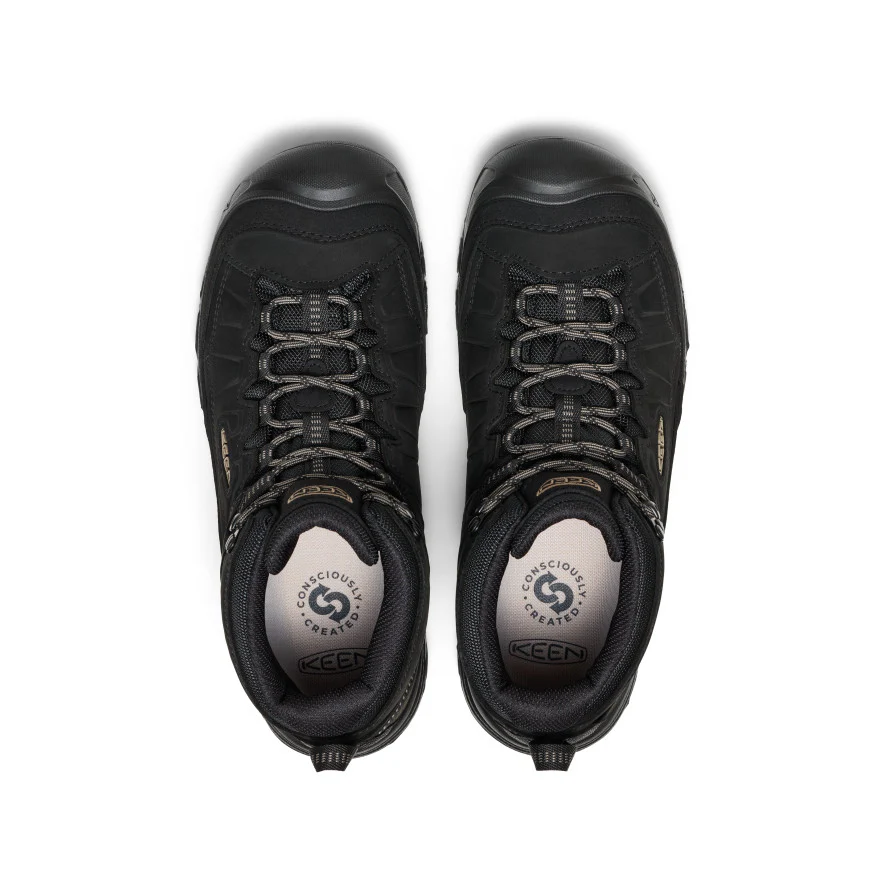 Men's Targhee IV Wide Waterproof Hiking Boot  |  Triple Black - Image 4