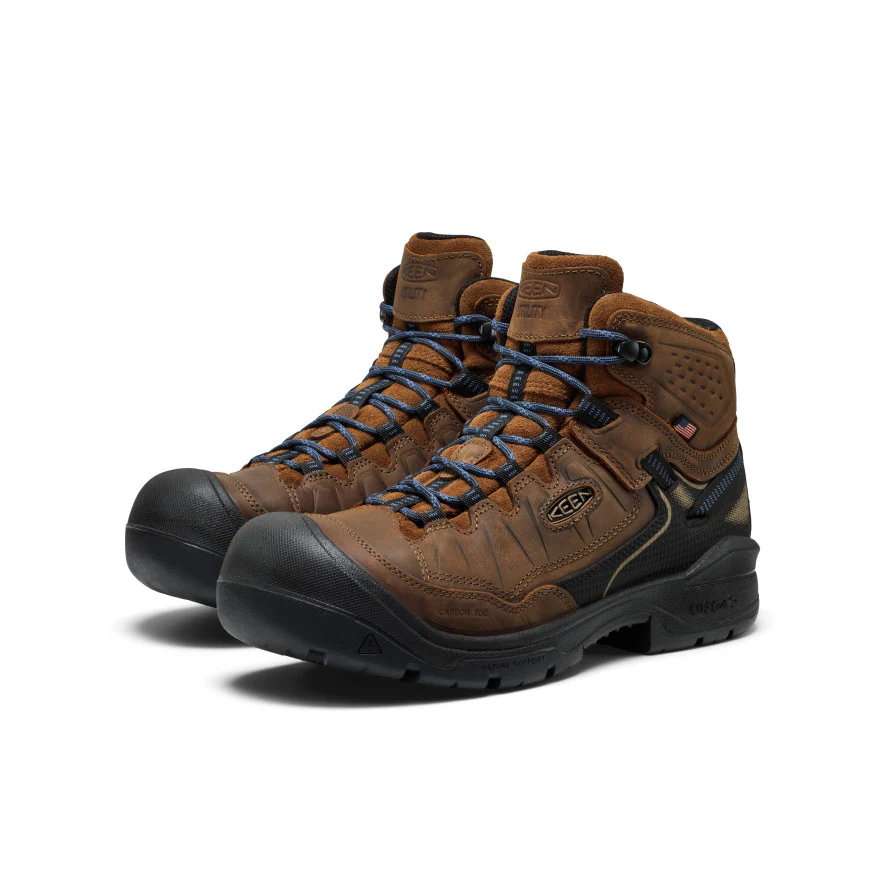 Men's Targhee IV LTR Waterproof Work Boot (Carbon Toe)  |  Bison/Black - Image 2
