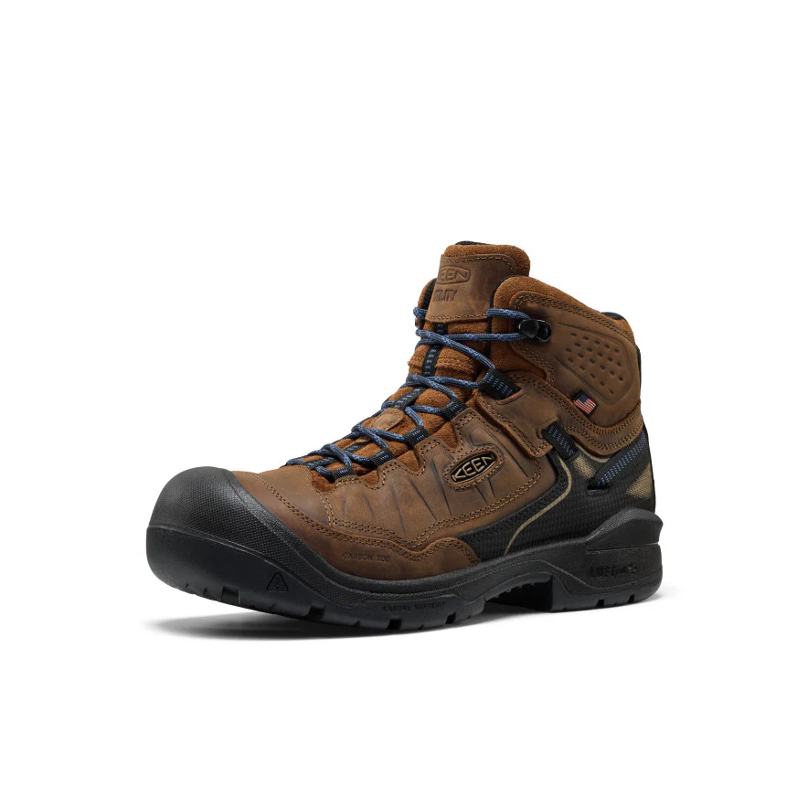 Men's Targhee IV LTR Waterproof Work Boot (Carbon Toe)  |  Bison/Black - Image 3