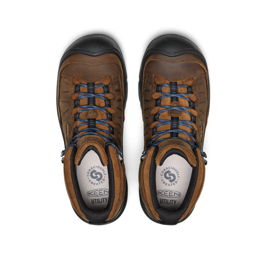 Men's Targhee IV LTR Waterproof Work Boot (Carbon Toe)  |  Bison/Black - Image 4