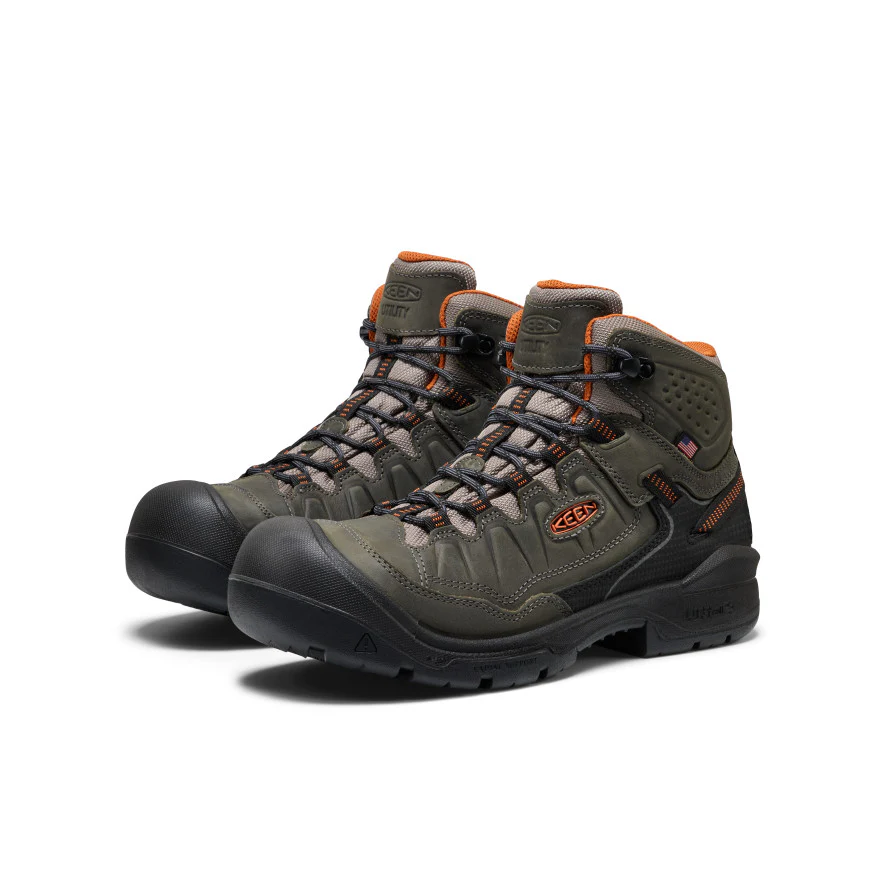 Men's Targhee IV Waterproof Work Boot (Carbon Toe)  |  Magnet/Black - Image 2