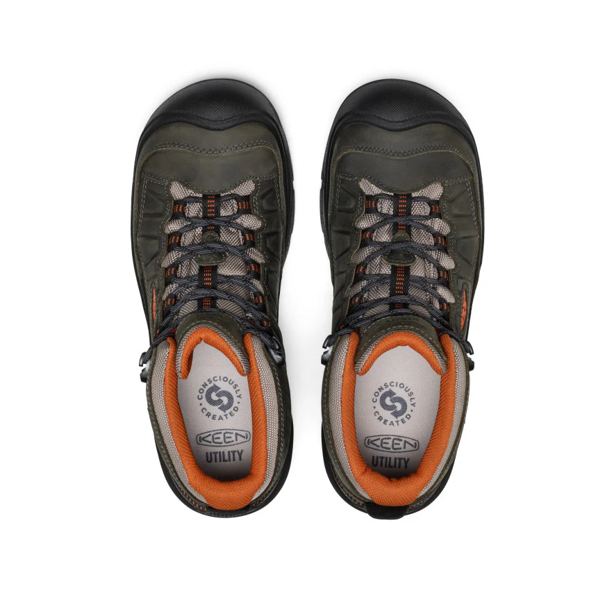 Men's Targhee IV Waterproof Work Boot (Carbon Toe)  |  Magnet/Black - Image 4