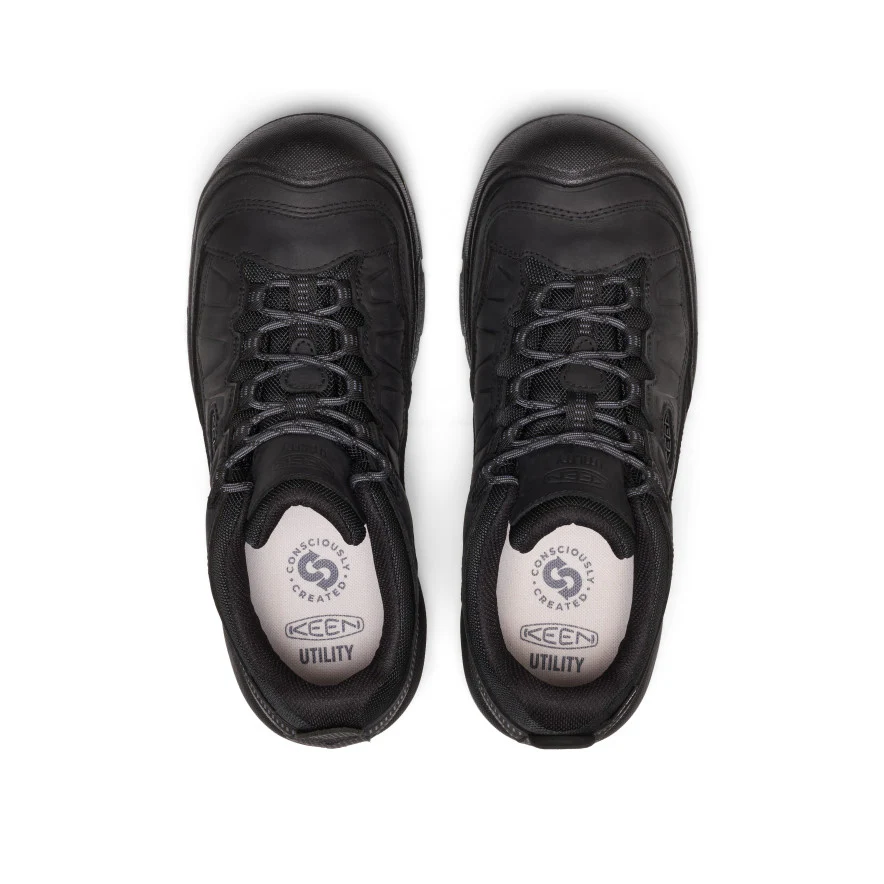 Men's Targhee IV Waterproof Work Shoe (Soft Toe)  |  Black/Black - Image 4