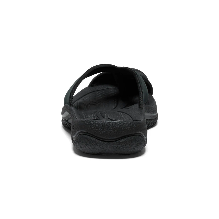 Men's Waimea Leather Flip-Flop  |  Black/Black - Image 5