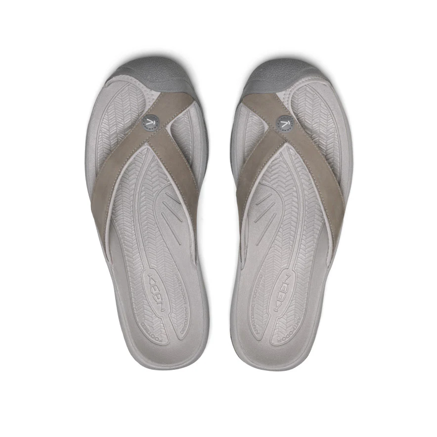 Men's Waimea Leather Flip-Flop  |  Monochrome/Steel Grey - Image 4