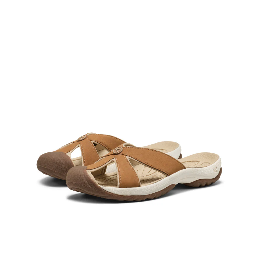 Women's Bali Leather Slide Sandal  |  Chipmunk/Birch - Image 2