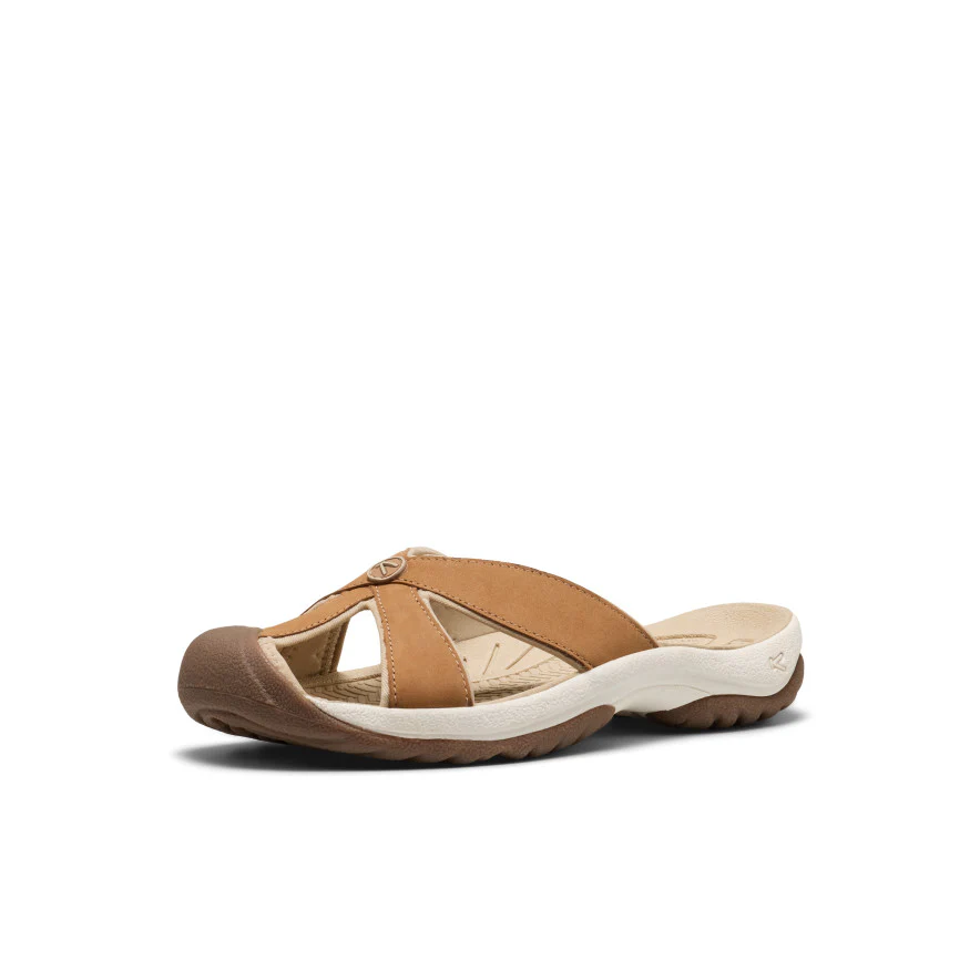Women's Bali Leather Slide Sandal  |  Chipmunk/Birch - Image 3