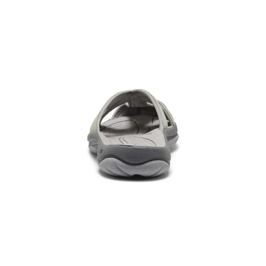 Women's Bali Leather Slide Sandal  |  Lily Pad/Steel Grey - Image 5
