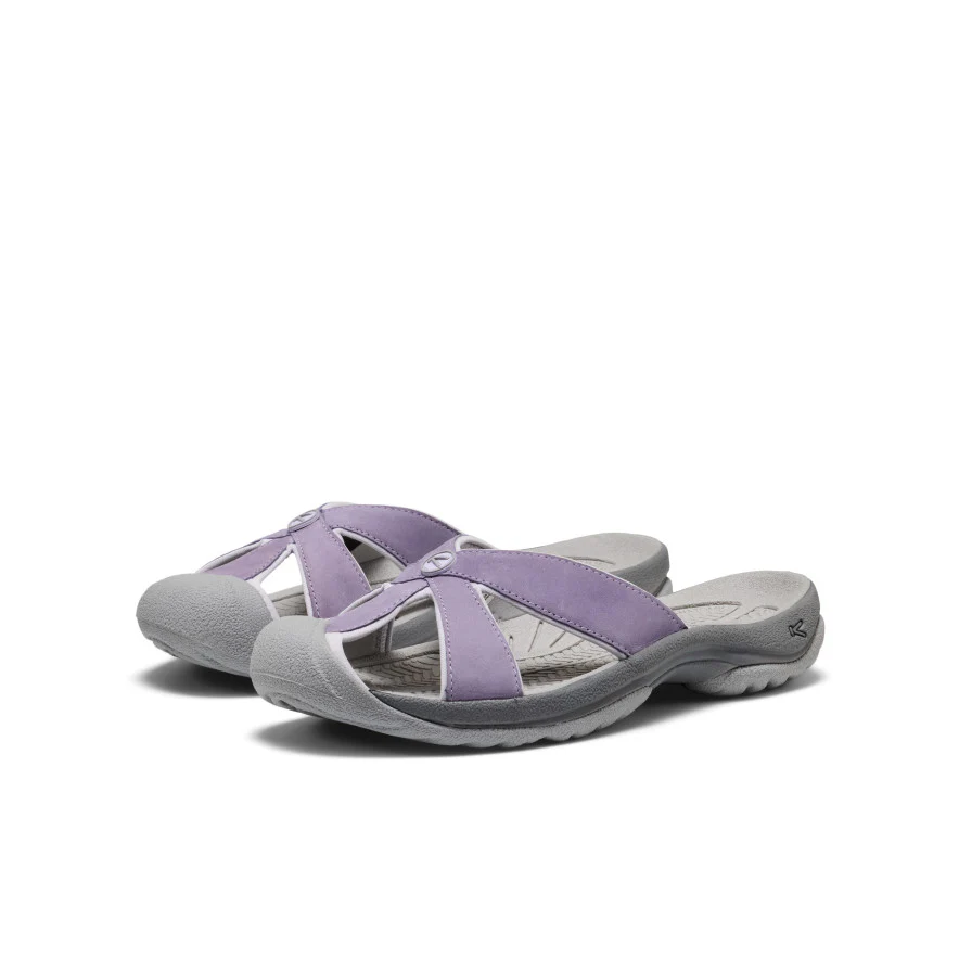 Women's Bali Leather Slide Sandal  |  Purple Haze/Steel Grey - Image 2