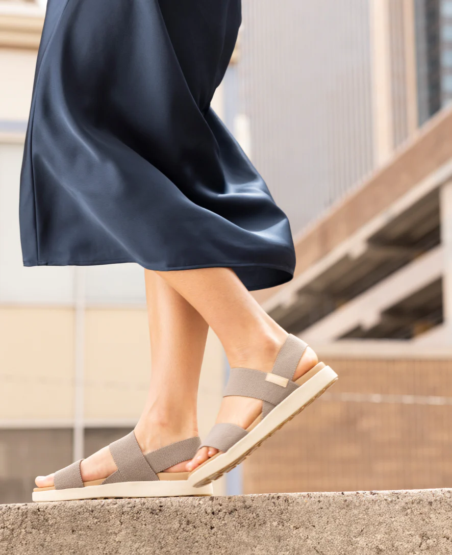 Women's Elle Backstrap Sandal Wide  |  Brindle/Birch - Image 8