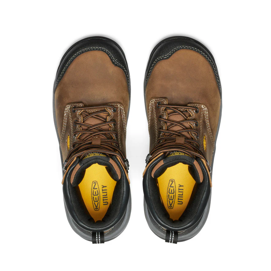 Women's Evanston 6" Waterproof Boot (Carbon Toe)  |  Bison/Black - Image 4