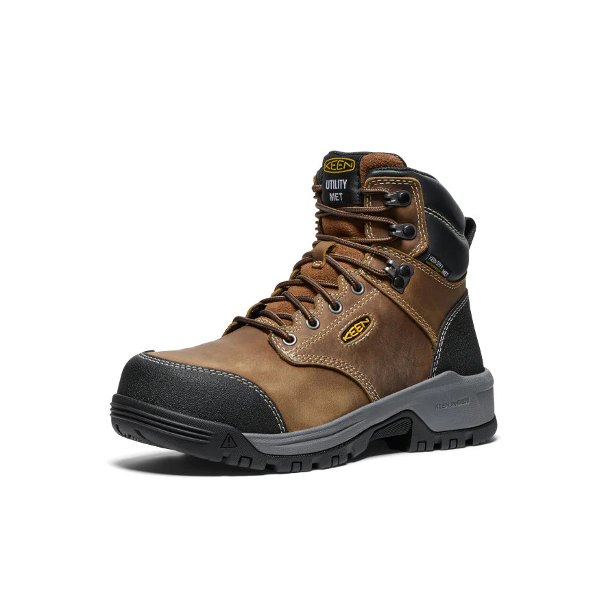 Women's Evanston 6" Waterproof Boot INT MET (Carbon Toe) | Bison/Black - Image 3