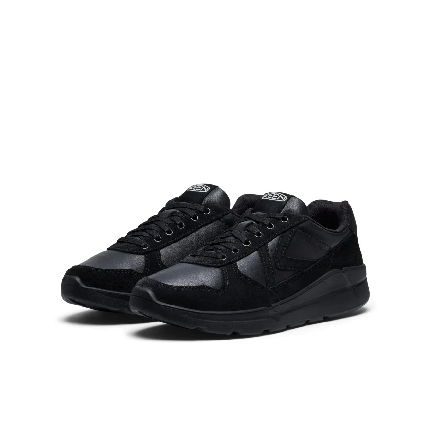 Women's KM2 Leather Jogger  |  Black/Black - Image 2
