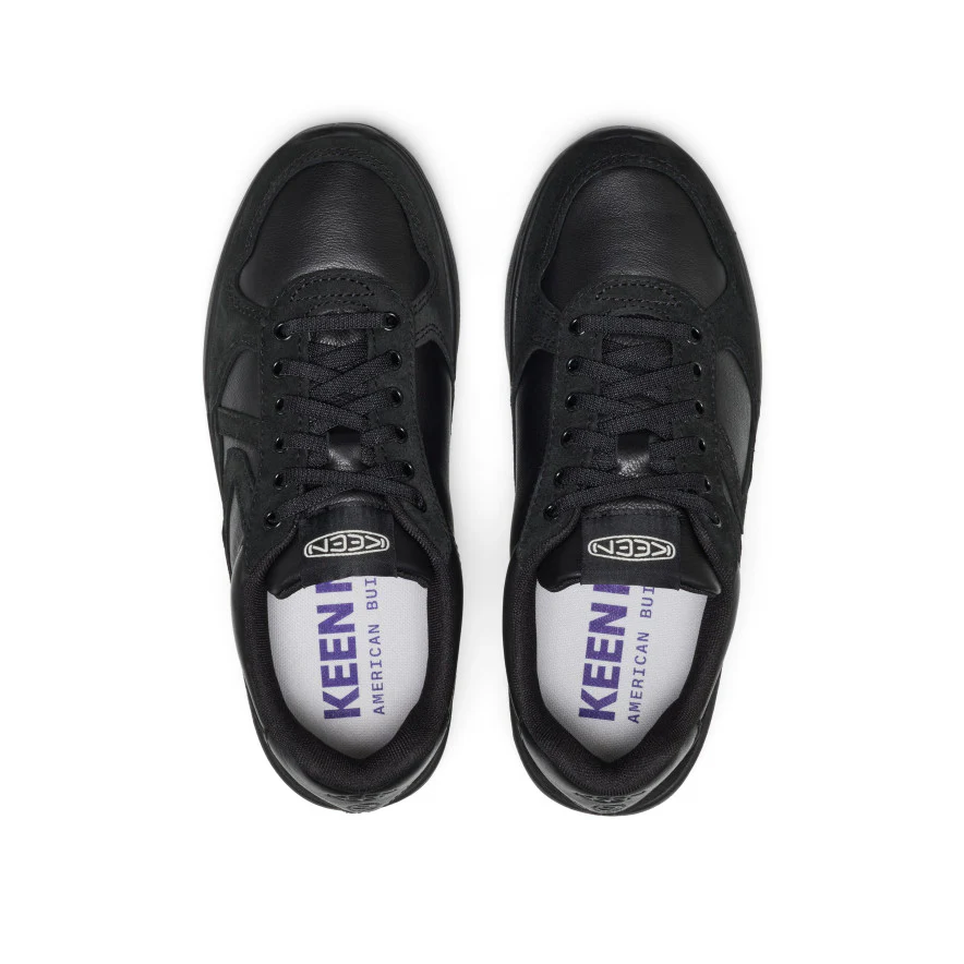Women's KM2 Leather Jogger  |  Black/Black - Image 4