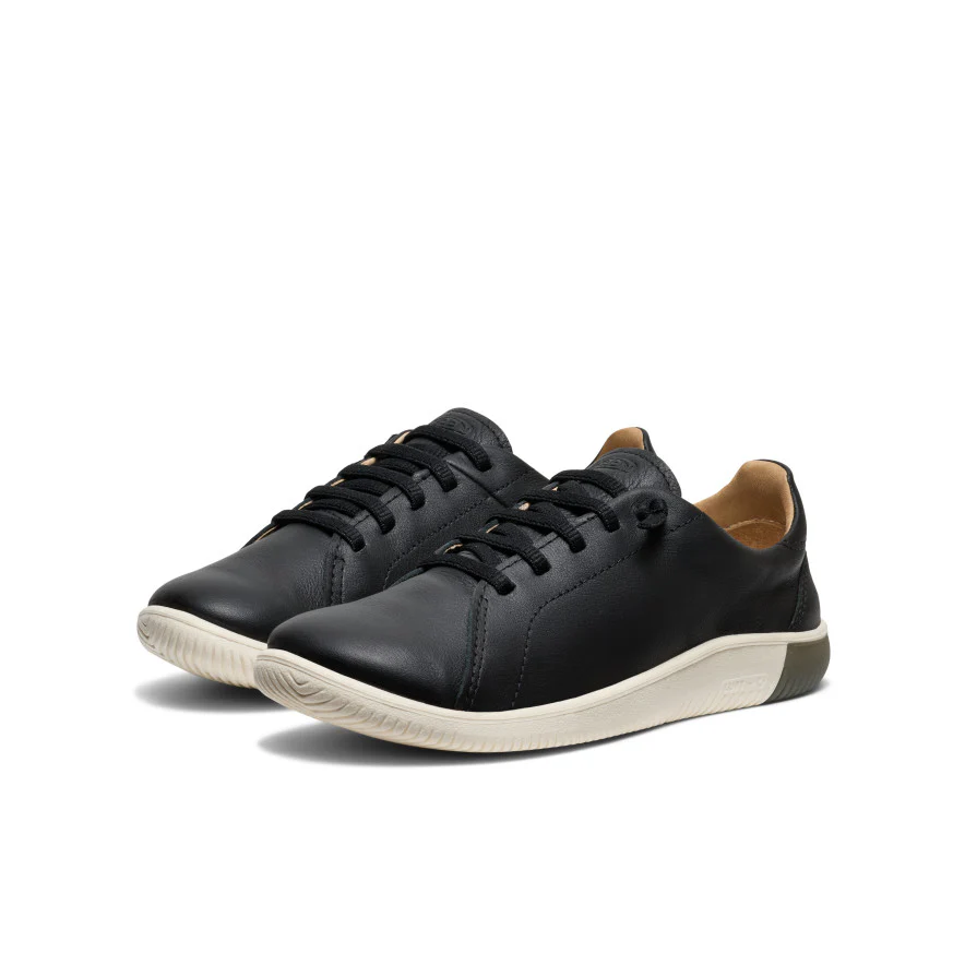 Women's KNX Leather Sneaker  |  Black/Star White - Image 3