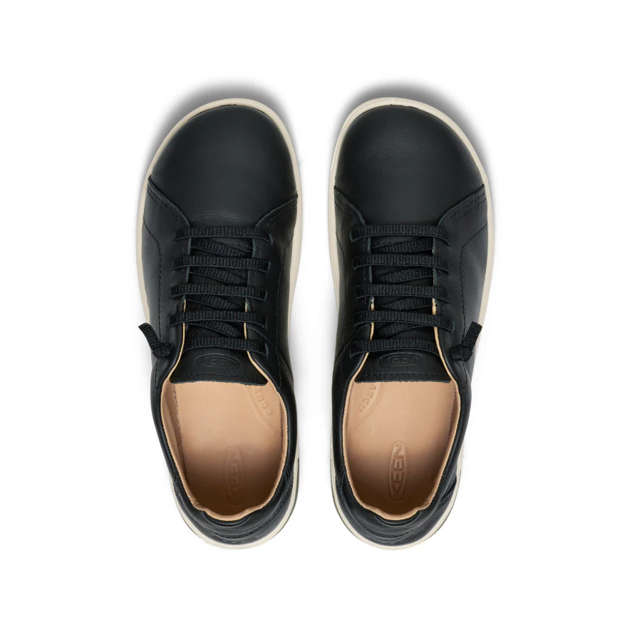 Women's KNX Leather Sneaker  |  Black/Star White - Image 4