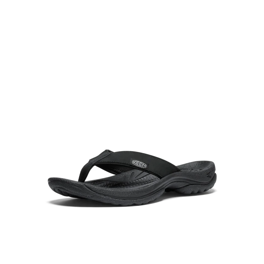 Women's Kona Leather Flip-Flop  |  Black/Vapor - Image 3