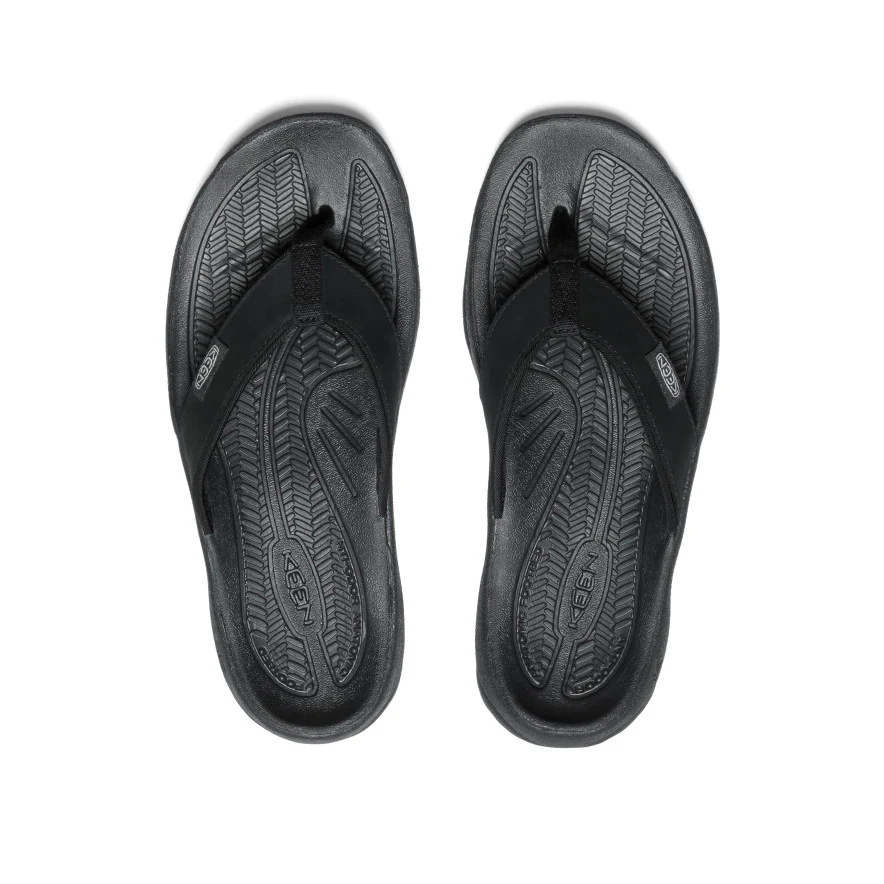 Women's Kona Leather Flip-Flop  |  Black/Vapor - Image 4