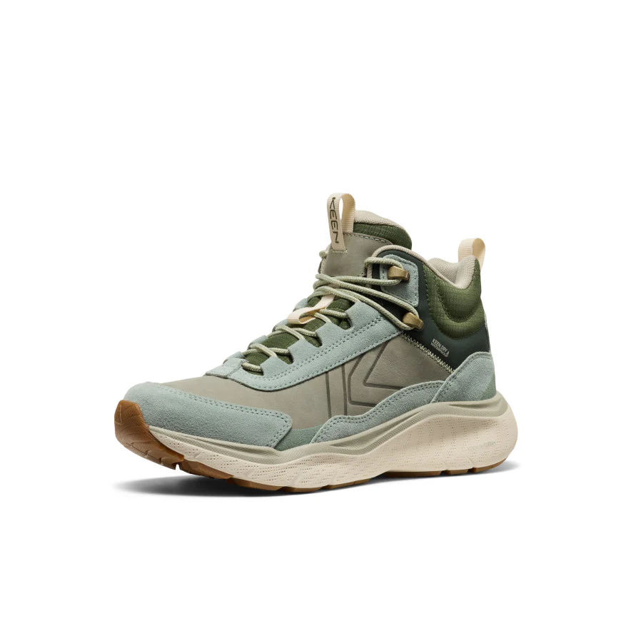 Women's Leiki Waterproof Leather Hiking Boot  |  Iceberg Green/Bronze Green - Image 3