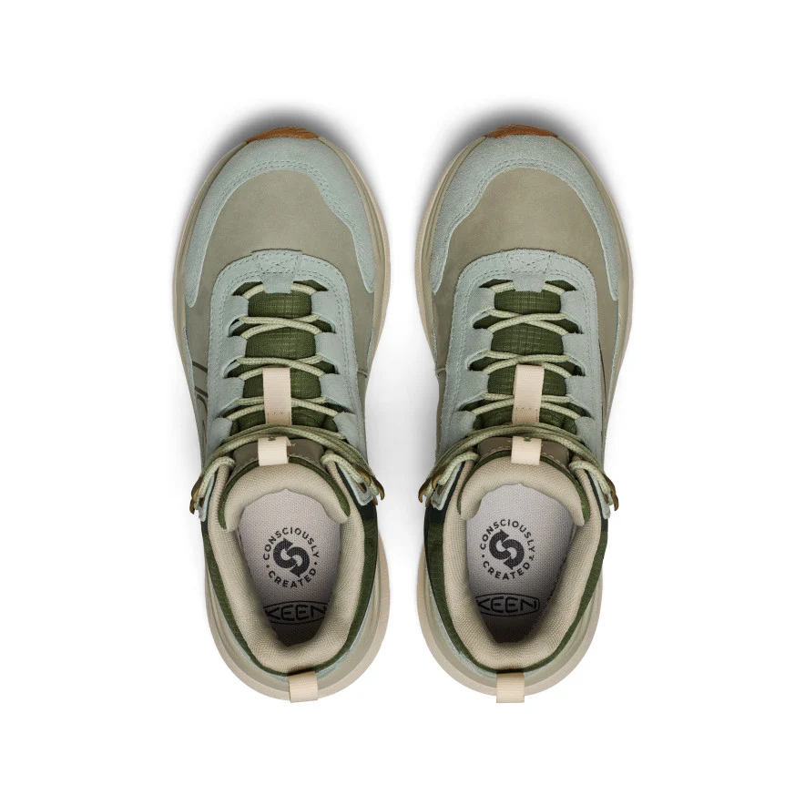 Women's Leiki Waterproof Leather Hiking Boot  |  Iceberg Green/Bronze Green - Image 4
