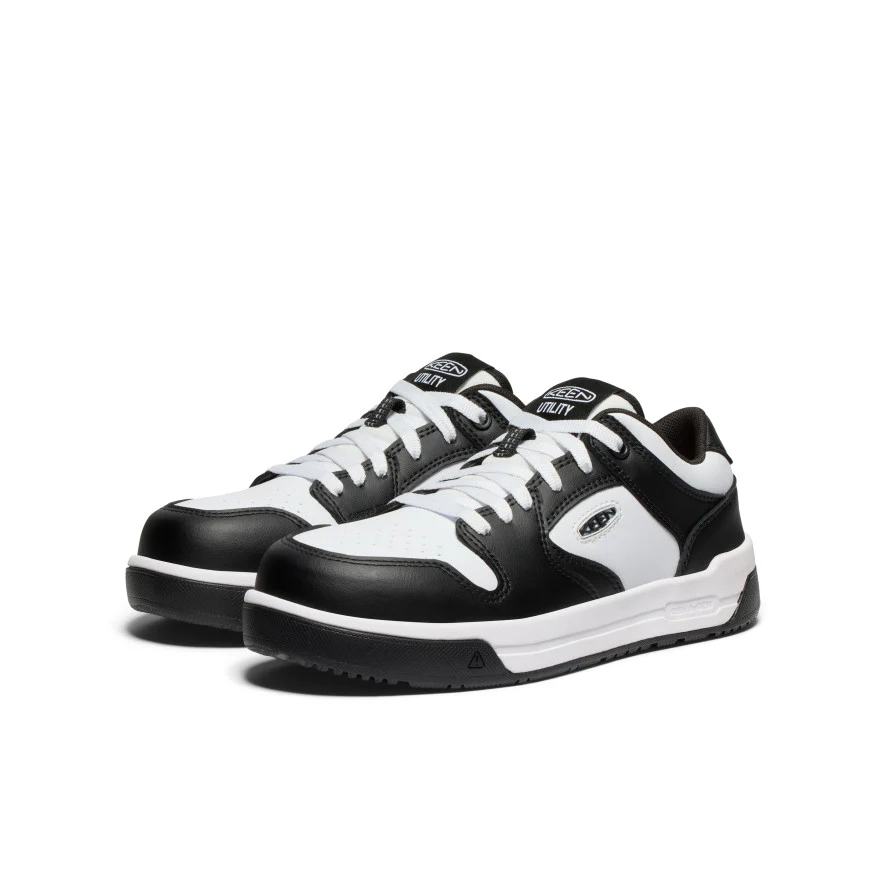 Women's Overton Work Shoe (Carbon Toe)  |  Star White/Black - Image 2