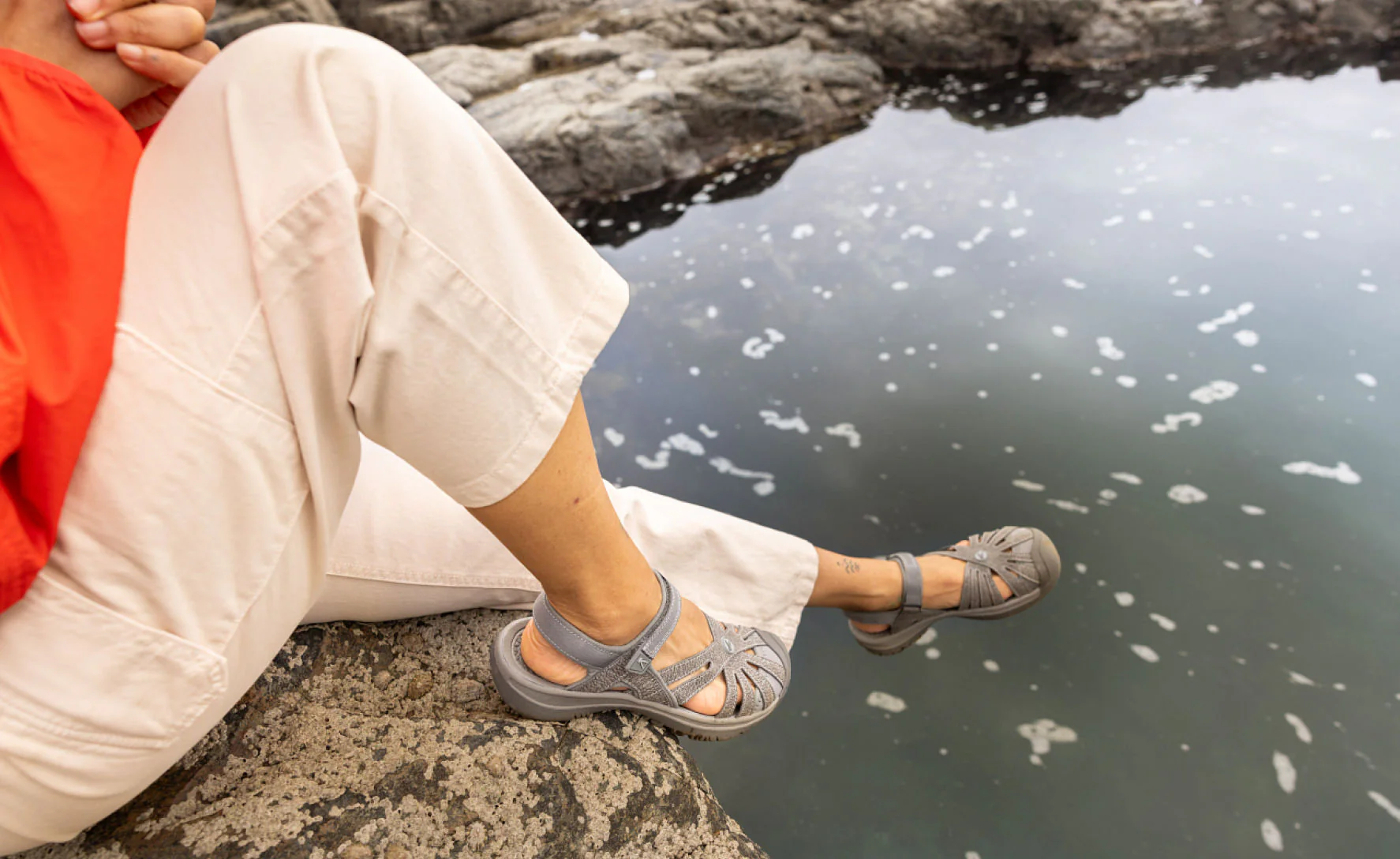 Women's Rose Sandal  |  Gargoyle/Raven - Image 7