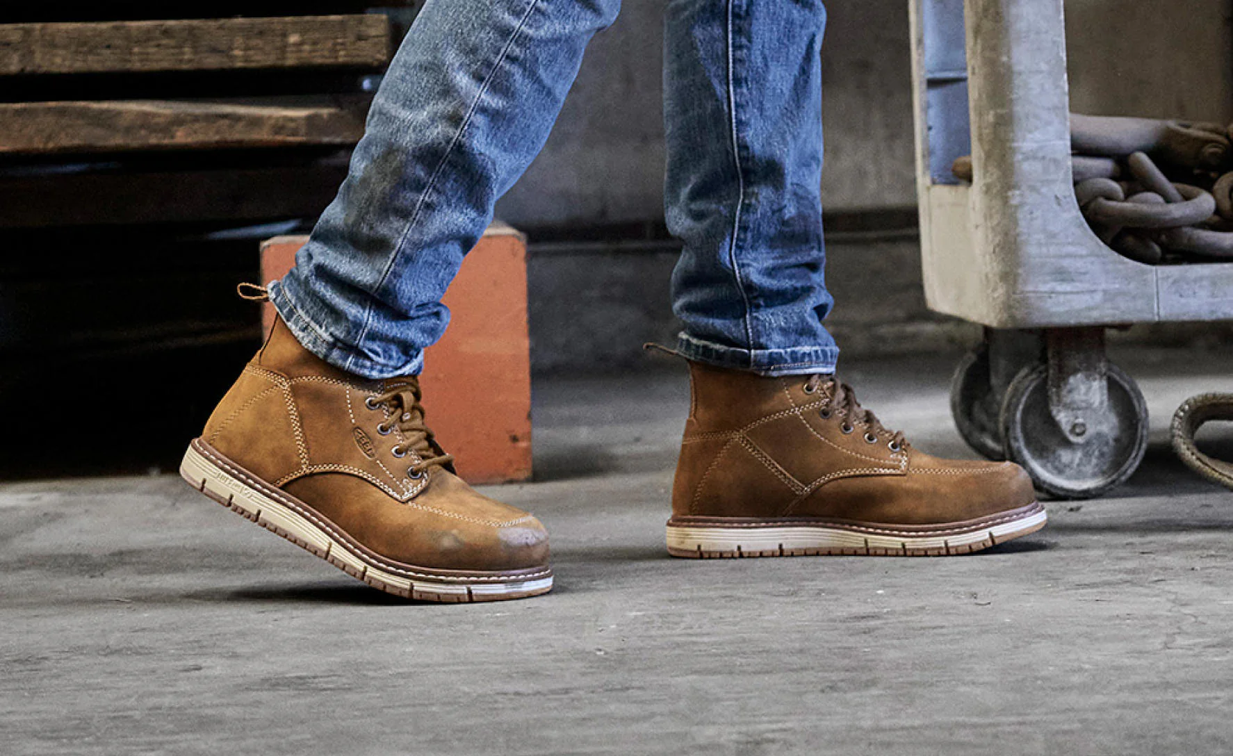 Women's San Jose 6" Waterproof Boot (Aluminum Toe)  |  Almond/Gum - Image 6
