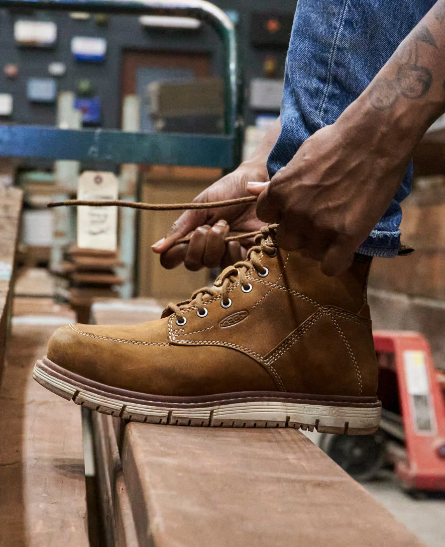 Women's San Jose 6" Waterproof Boot (Aluminum Toe)  |  Almond/Gum - Image 8